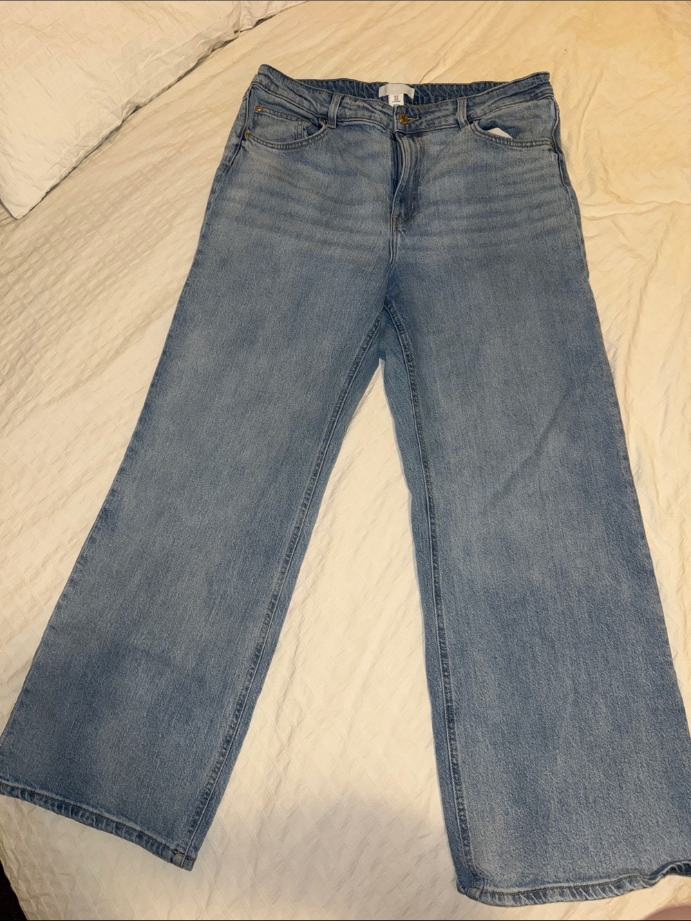 H&M Light Blue Wide Leg Jeans